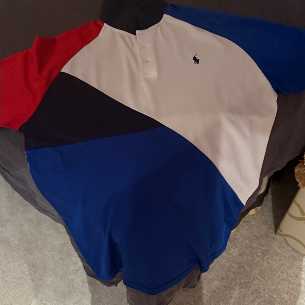Polo by Ralph Lauren Tri-Color Polo Shirt - Red, White, Blue